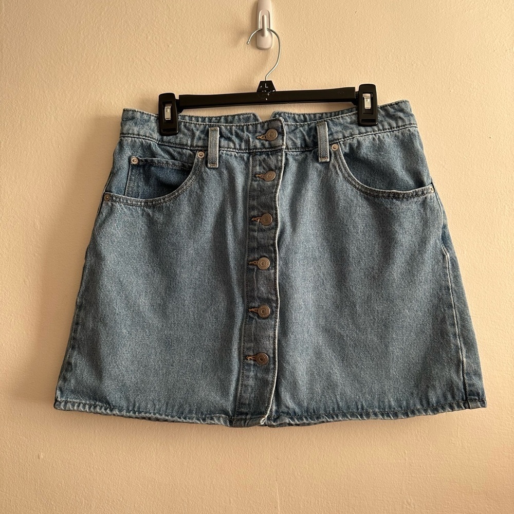 Levis Strauss Casual Blue Denim Mini Skirt